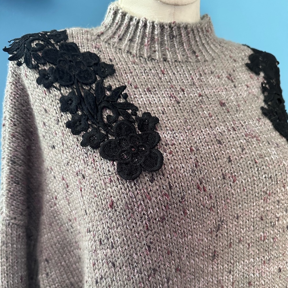 Grey Speckled Appliqué Tunic